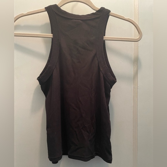 Black Ribbed Tank Top - Picture 4 of 5